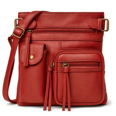 Super Soft Genuine Leather Crossbody Bag with Top Belt Accent product image Super Soft Genuine Leather Crossbody Bag with Top Belt Accent product image