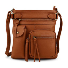 Super Soft Genuine Leather Crossbody Bag with Top Belt Accent product image Super Soft Genuine Leather Crossbody Bag with Top Belt Accent product image