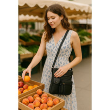 Super Soft Genuine Leather Crossbody Bag with Top Belt Accent product image Super Soft Genuine Leather Crossbody Bag with Top Belt Accent product image