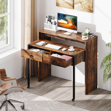 39.5" Expandable Rolling Computer Desk with Monitor Shelf product image