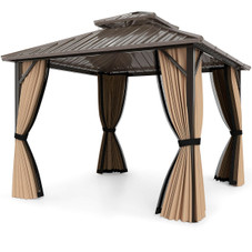 Hardtop Gazebo with Double Sidewalls product image