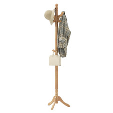 Solid Rubber Wood Coat Rack with 3 Adjustable Heights and 11 Hooks product image