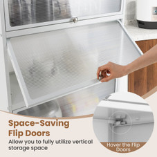 4-Tier Storage Cabinet with Space-Saving Flip Doors product image