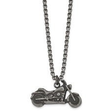 25.5" Stainless Steel Antiqued Motorcycle Necklace  product image 25.5" Stainless Steel Antiqued Motorcycle Necklace  product image