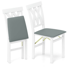 Folding Kitchen Chairs with Rubber Wood Frame (Set of 2 or 4) product image