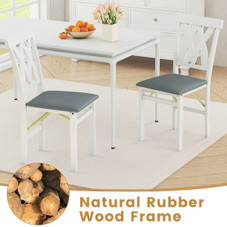 Folding Kitchen Chairs with Rubber Wood Frame (Set of 2 or 4) product image