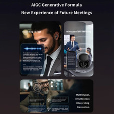 144 Language AI Translator Headphones Bluetooth 5.4 Simultaneous Interpretation Earphone Ai Voice Real Time Translator Earbuds Color Blue product image