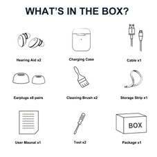 Hearing Aids,Digital Rechargeable OTC Hearing Aids for Seniors with Charging Case,Invisible Hearing Amplifier with Noise Reduction (Beige) product image