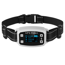 GPS Wireless Dog Fence,Boundary Containment System Safe Effective Beep Shock Dog Fence, Waterproof Training Collar Adjustable Control Range,White product image GPS Wireless Dog Fence,Boundary Containment System Safe Effective Beep Shock Dog Fence, Waterproof Training Collar Adjustable Control Range,White product image