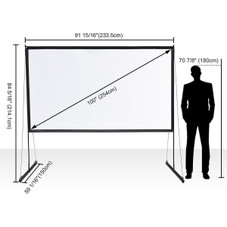 Yescom 100" 16:9 Portable HD Projection Screen product image
