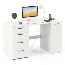 53" Computer Desk with Built-In Power Outlets  product image