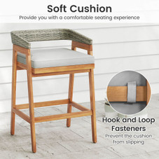 Patio Counter Height Bar Stools with Cushions (Set of 2) product image