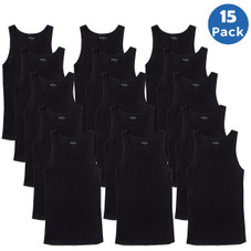 Men's Ribbed Classic Cotton Tank Tops (5- or 15-Pack) product image