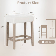 Counter Height Bar Stools with Rubber Wood Legs (2- or 4-Pack) product image Counter Height Bar Stools with Rubber Wood Legs (2- or 4-Pack) product image