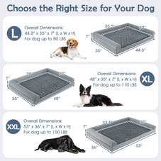 Dog Pet Bed with Orthopedic Egg Crate and Removable Cover product image