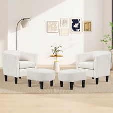 Barrel Chair with Ottoman Footrest  product image Barrel Chair with Ottoman Footrest  product image