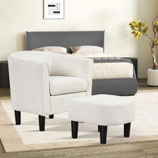 Barrel Chair with Ottoman Footrest  product image Barrel Chair with Ottoman Footrest  product image