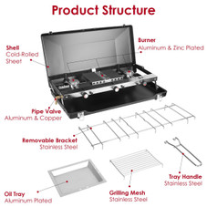 LakeForest 3-Burner Camping Stove product image