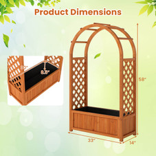Wooden Raised Garden Bed with Lattice Trellises product image