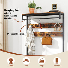 70" Freestanding Coat Rack with Drawers and Storage product image