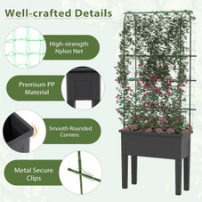 Raised Garden Bed Planter Box with Climbing Trellis product image