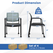 Stackable Office Guest Mesh Chairs (Set of 2 or 4) product image