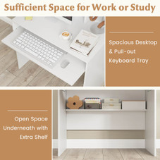 Computer Desk with Magnetic Whiteboard and Adjustable Shelf product image