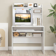 Computer Desk with Magnetic Whiteboard and Adjustable Shelf product image