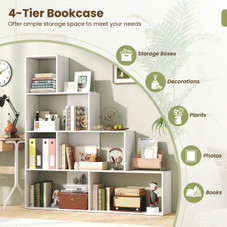 4-Tier Bookshelf  with 6 Storage Cubes product image 4-Tier Bookshelf  with 6 Storage Cubes product image