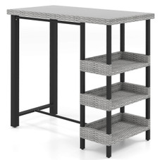 43.5" Outdoor Bar Table with Tempered Glass Top  product image