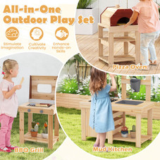 3-Piece Outdoor Wooden Kitchen Playset product image