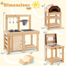 3-Piece Outdoor Wooden Kitchen Playset product image