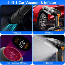 Cordless Car Vacuum Cleaner and Inflator product image