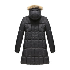 Haute Edition® Women's Mid-Length Puffer Parka Coat with Faux Fur-Lined Hood product image