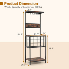 Freestanding Wine Rack with Wide Countertop and Glass Holders product image Freestanding Wine Rack with Wide Countertop and Glass Holders product image