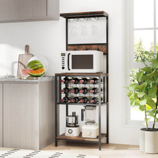 Freestanding Wine Rack with Wide Countertop and Glass Holders product image Freestanding Wine Rack with Wide Countertop and Glass Holders product image