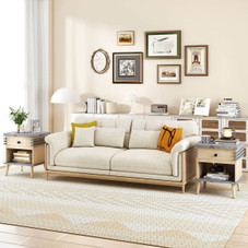 3-Tier Bedside Table with Antique Grey Faux Marble Top product image