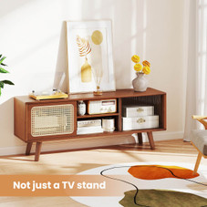 Mid-Century Modern TV Stand with Adjustable Shelf product image