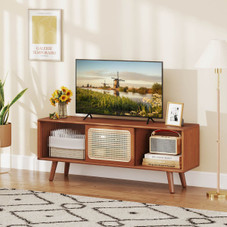 Mid-Century Modern TV Stand with Adjustable Shelf product image
