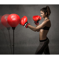 Boxing Punching Bag with Height Adjustable Stand and Boxing Gloves product image