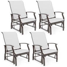 Porch Gliders Set of 2/4 with Reclined High Back and Breathable Mesh Fabric product image