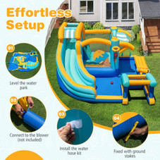 Inflatable Water Park with Climbing Wall  product image Inflatable Water Park with Climbing Wall  product image