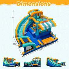 Inflatable Water Park with Climbing Wall  product image Inflatable Water Park with Climbing Wall  product image