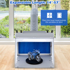 Portable Airbrush Spray Booth Kit with LED Lights and Rotating Turnable product image