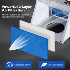 Portable Airbrush Spray Booth Kit with LED Lights and Rotating Turnable product image