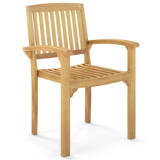 Outdoor Patio Chair with Wide Slatted Seat product image