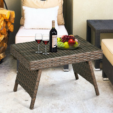 Folding Wicker Patio Coffee Table product image