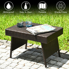 Folding Wicker Patio Coffee Table product image