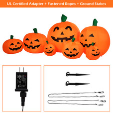 7.5-foot Inflatable Pumpkin Patch with LED Lights and Sandbags product image