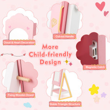 Kids' Freestanding Jewelry Cabinet with Full-Length Mirror product image